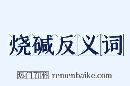 烧碱反义词是什么意思的图片